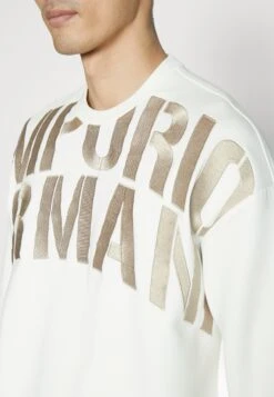 Emporio Armani Sweatshirt - Bianco Scritta -Total Wear Store eba37a0bc9834a9bb3da62510a6443d5