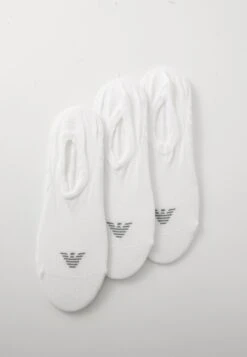Emporio Armani FOOTIE SOCKS 3 PACK FOOTIE SOCKS - Trainer Socks - White/white/white