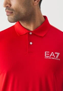 EA7 Emporio Armani MULTI VENTUS7 - Polo Shirt - Racing Red -Total Wear Store ebdc64ce3c624abcb54990923f132aee