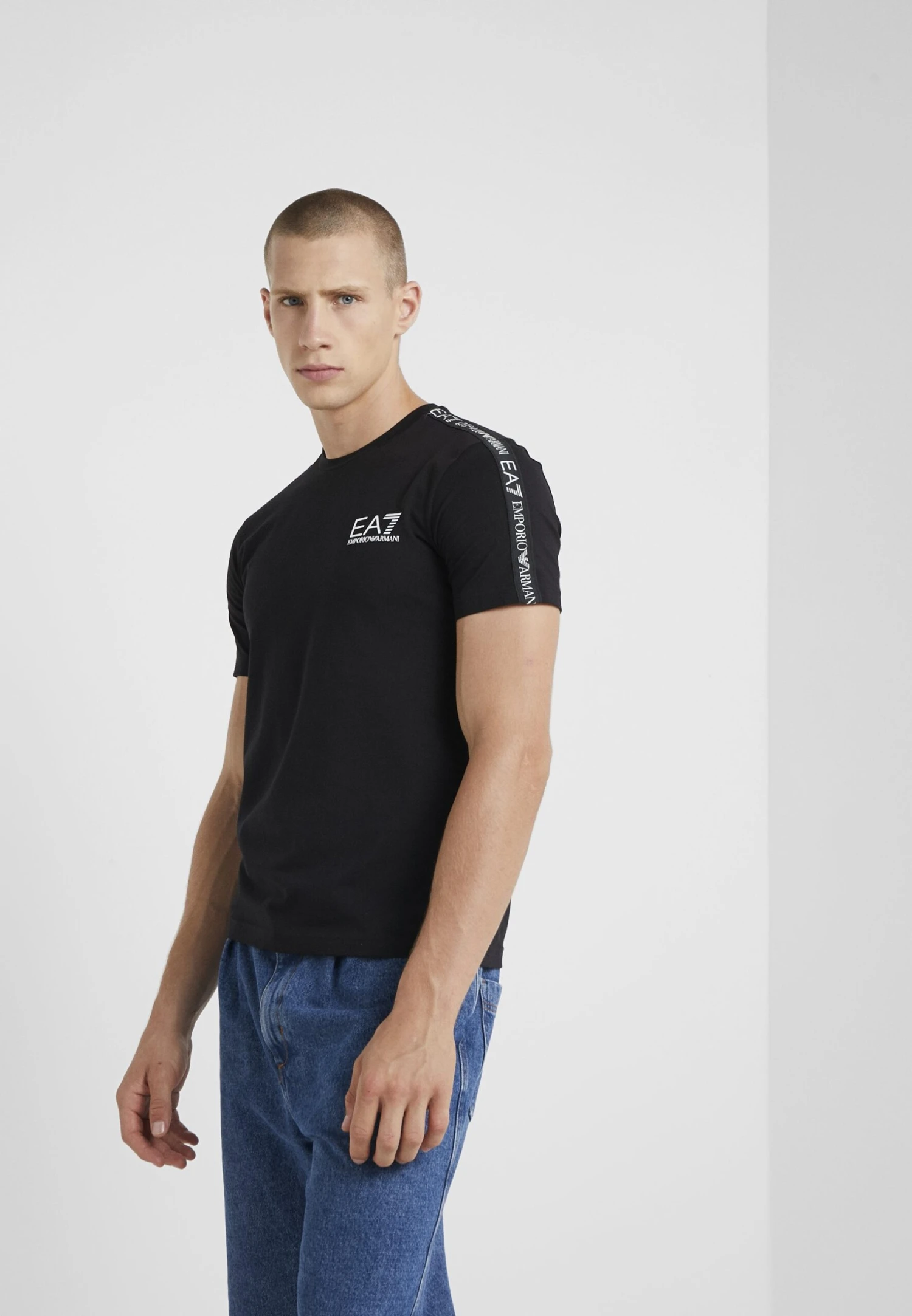 EA7 Emporio Armani Side Tape - Print T-Shirt - Black 3 EA7 Emporio Armani Side Tape - Print T-Shirt - Black