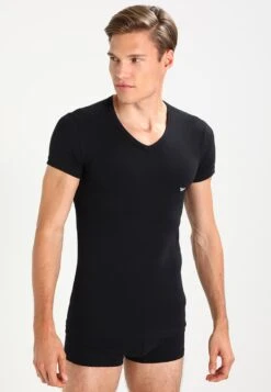 Emporio Armani V Neck 2 Pack - Basic T-Shirt - Black/Gray -Total Wear Store ed002ffdf3ac4eadb6d6df4eae8bc149