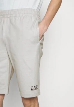 EA7 Emporio Armani Bermuda - Tracksuit Bottoms - Light Grey -Total Wear Store ed6801cd49844aa4b3d9fe8070a39002