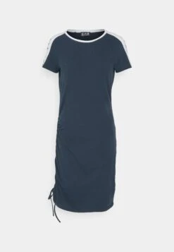 EA7 Emporio Armani Dress - Shift Dress - Navy Blue/ White -Total Wear Store ed8c8197d100401bb54c1d4b339deb94