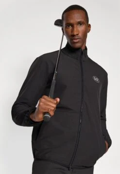 EA7 Emporio Armani GOLF PRO TECH - Training Jacket - Black -Total Wear Store ee7505a1f6f744f5a7088def2d0f120a
