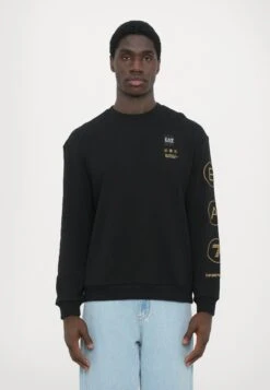 EA7 Emporio Armani TRAIN LOGO UNISEX - Sweatshirt - Black/gold Coloured -Total Wear Store eed20536069d4efd8f0fb2452191db80