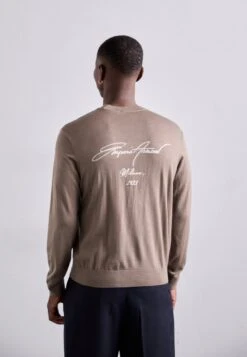 Emporio Armani Jumper - Walnut/off-white