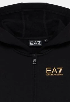 EA7 Emporio Armani UNISEX - Zip-up Sweatshirt - Black/gold-coloured -Total Wear Store f13b3677f5ce405d9aa7fd9e1a1f5e7c