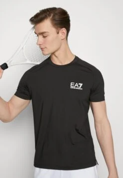 EA7 Emporio Armani Tennis Pro Tee - Basic T-Shirt - Black -Total Wear Store f2b9735f111a4c23b8f95378cb4c4ee5