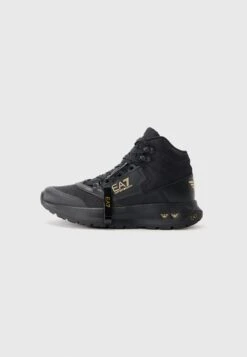EA7 Emporio Armani ICE ALTURA UNISEX - High-top Trainers - Full Black/gold-coloured
