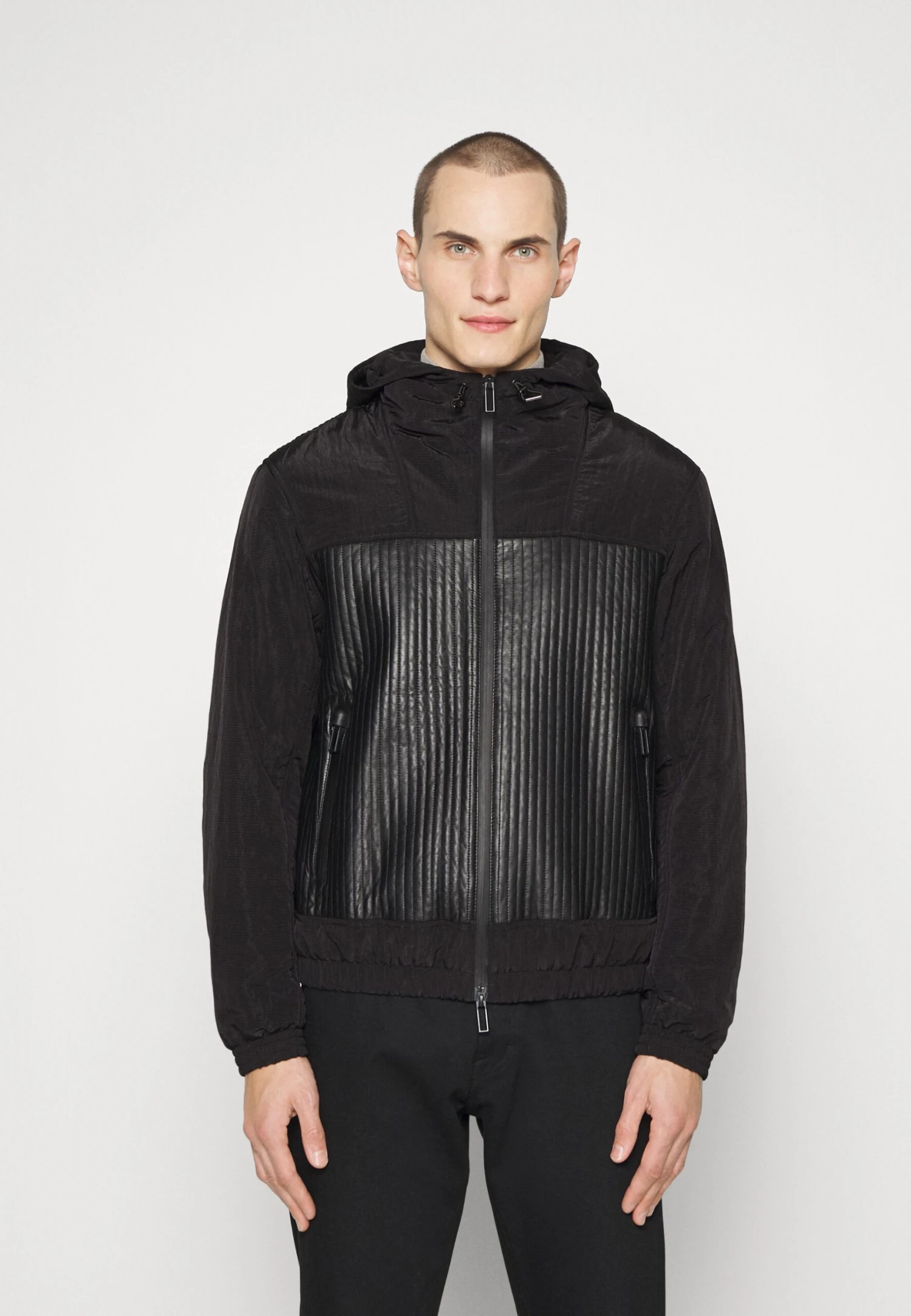 Emporio Armani Blouson - Leather Jacket - Nero 3 Emporio Armani Blouson - Leather Jacket - Nero