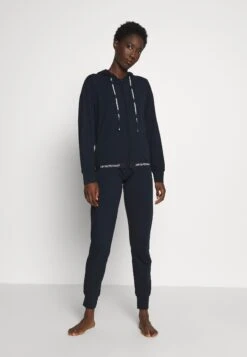 Emporio Armani Jacket And Pants With Cuffs Set - Pyjama Set - Blu Navy