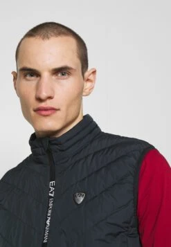 EA7 Emporio Armani Waistcoat - Waistcoat - Dark Blue -Total Wear Store f65aeda40a4f46daa4186307a6a15d45