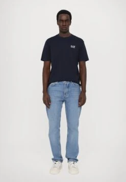 EA7 Emporio Armani Print T-shirt - Blue/white -Total Wear Store f6a3e9b8bed844159537fb214bc847c1