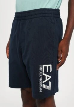 EA7 Emporio Armani TRAIN VISIBILITY - Shorts - Blue/cream -Total Wear Store f86384cc89454fe88fc2dfe45cba5e10
