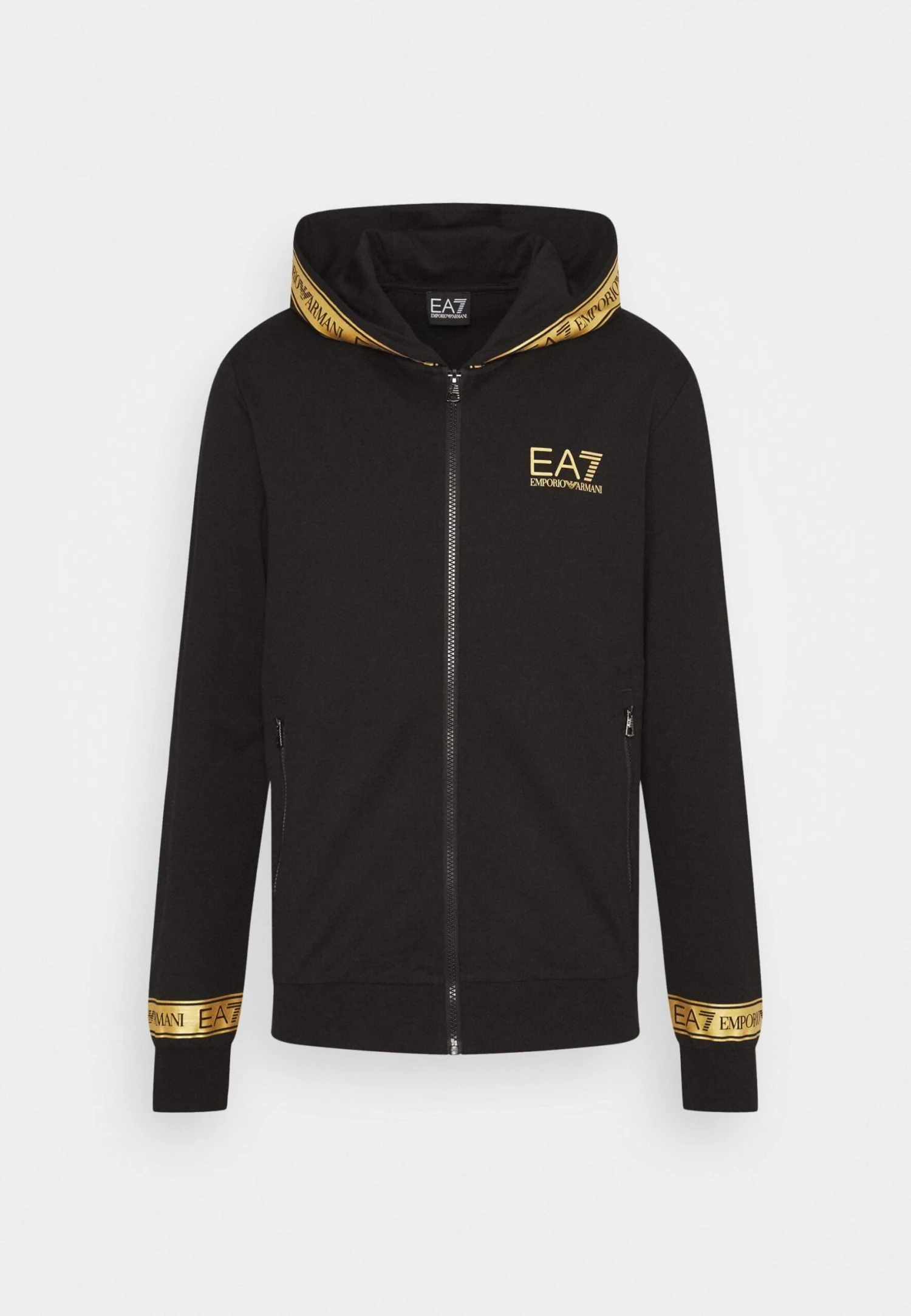 EA7 Emporio Armani Zip-Up Sweatshirt - Black/Gold 7 EA7 Emporio Armani Zip-Up Sweatshirt - Black/Gold - Image 5