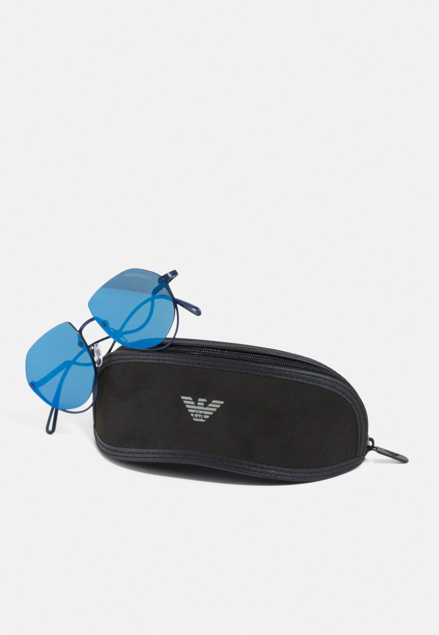 Emporio Armani Sunglasses - Matte Blue/Blue 6 Emporio Armani Sunglasses - Matte Blue/Blue - Image 4