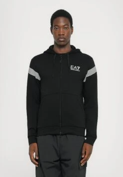 EA7 Emporio Armani TRAIN 7 LINES HOODIE - Hoodie - Black Beauty