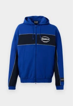 EA7 Emporio Armani TRAIN LOGO SERIES PIPING HOODIE - Zip-up Sweatshirt - Black -Total Wear Store f9e16cea1e554516b64d325faf206712 1