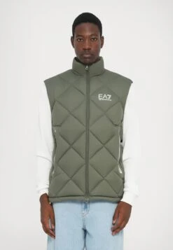 EA7 Emporio Armani MOUNTAIN QUILTED VEST - Waistcoat - Beetle