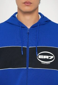 EA7 Emporio Armani TRAIN LOGO SERIES PIPING HOODIE - Zip-up Sweatshirt - Surf The Web -Total Wear Store fc93b18894cf4e58ac56160657a3b657