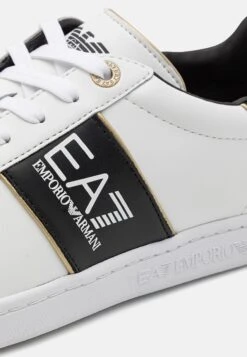 EA7 Emporio Armani Classic Unisex - Trainers - White/Black/Gold -Total Wear Store fce535f119ee42d5bacf3518f21dba8b