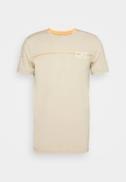 EA7 Emporio Armani Tennis Pro Tee - Sports T-Shirt - Oxford Tan -Total Wear Store fd19f2f701dd41f8a594aab671a0f34b