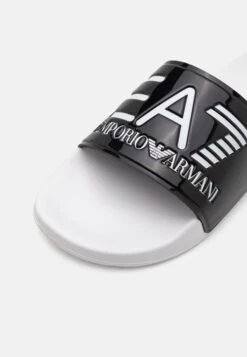 EA7 Emporio Armani UNISEX - Pool Slides - Black/white -Total Wear Store fec4c5671137483789831764a7fd992c