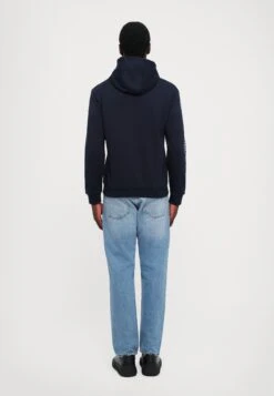 EA7 Emporio Armani TRAIN LOGO SERIES HOODIE EXTENDED - Hoodie - Armani Blue/white -Total Wear Store ff2ec1f08cd64101918ffe3a603c5258