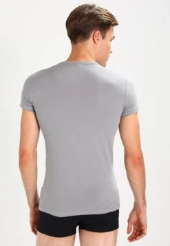 Emporio Armani V Neck 2 Pack - Basic T-Shirt - Black/Gray -Total Wear Store ff31f6bfe70e40a1b7aef39061023690