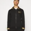 EA7 Emporio Armani Zip-Up Sweatshirt - Black/Gold -Total Wear Store ff8bed7ad2ef4092903940a619eeaa21